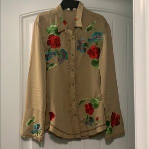 Tasha Polizzi Button up Western look blouse